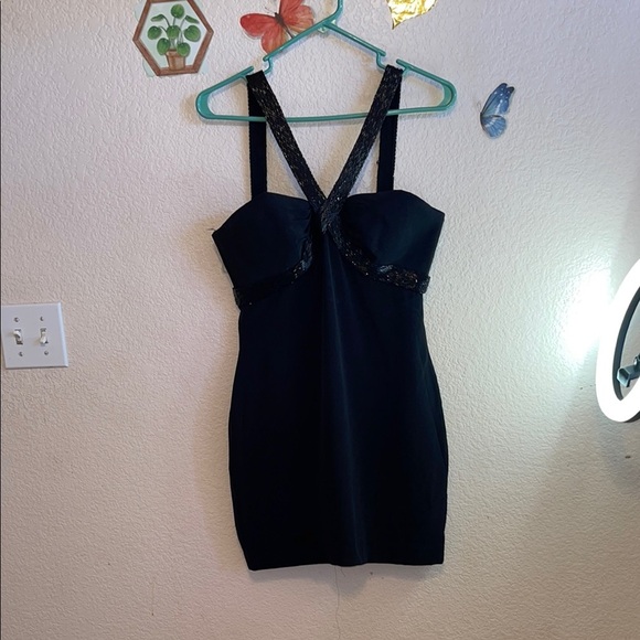 Niteline Black  Strapless Bodycon Dress Sweetheart Neckline - Picture 2 of 7